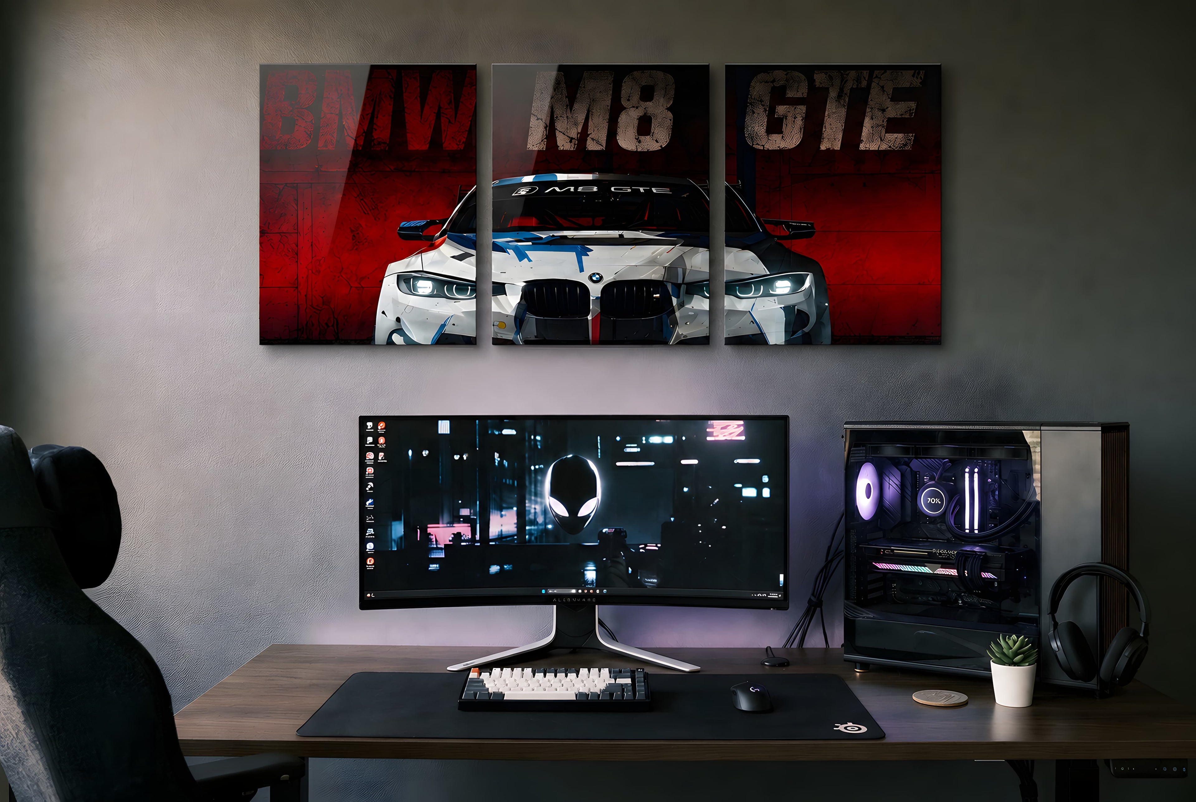 BMW M8 GTE Panel Metal Wall Set
